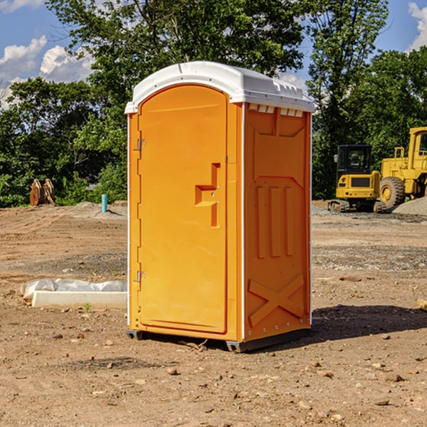 how often are the porta potties cleaned and serviced during a rental period in Gough GA